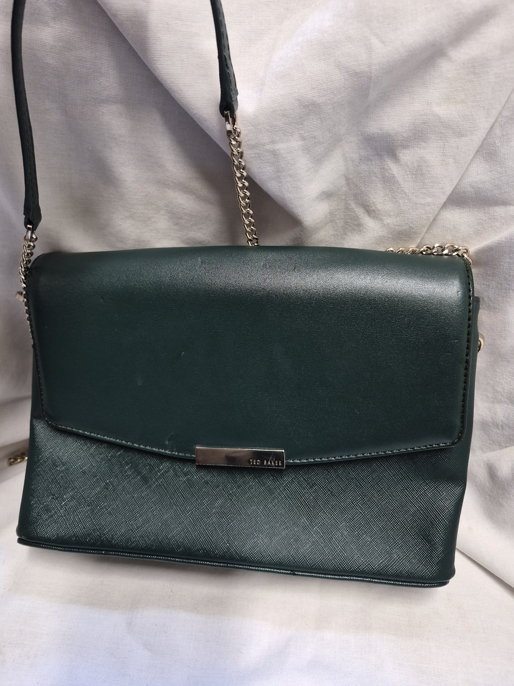 Ted Baker Dark Green Chain Strap Crossbody Bag